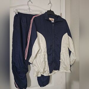 Women's 90s Vintage Solare Sporta Tracksuit Windbreaker Jacket and pants Size M